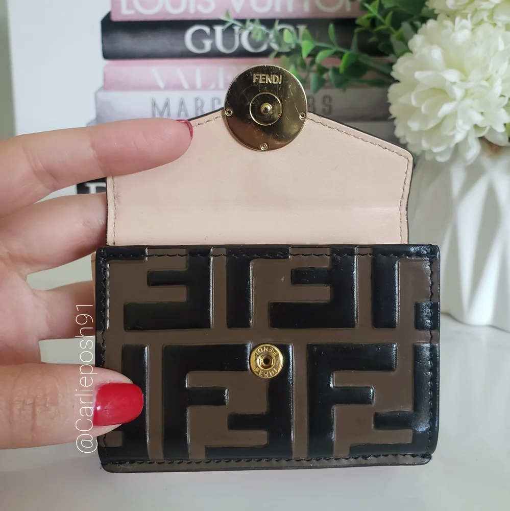Authentic Pre-owned Fendi Zucca F Is FF Micro Trifold Compact Wallet - Picture 6 of 16